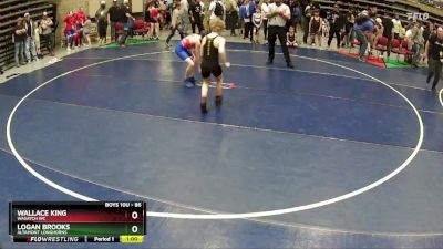 86 lbs Champ. Round 1 - Logan Brooks, Altamont Longhorns vs Wallace King, Wasatch WC