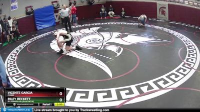 150 lbs Champ. Round 1 - Riley Beckett, El Dorado HS (Placentia) vs Vicente Garcia, Clark