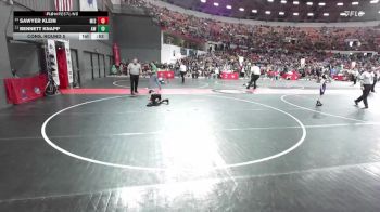 54 lbs Cons. Round 5 - Sawyer Klein, Mishicot vs Bennett Knapp, Aviators Wrestling