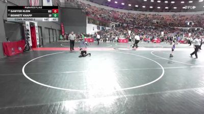 54 lbs Cons. Round 5 - Sawyer Klein, Mishicot vs Bennett Knapp, Aviators Wrestling