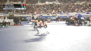 128-D2 1st Place Match - Henry Ofeciar, Mountain View (Marana) High School vs Justyn Bamba, Canyon View High School