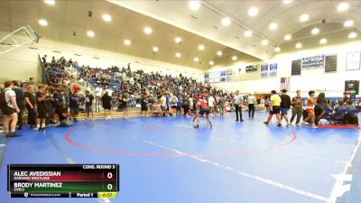 150 lbs Cons. Round 3 - Alec Avedissian, Harvard Westlake vs Brody Martinez, Cvbjj