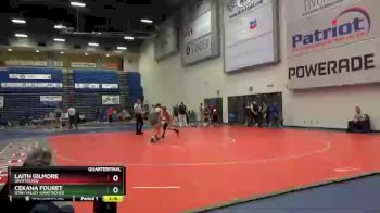 174 lbs Quarterfinal - Laith Gilmore, Unattached vs Cekana Fouret, Utah Valley-Unattached