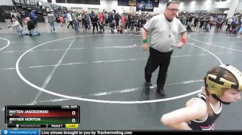 67-73 lbs Cons. Semi - Bryher Horton, IA vs Payten Jagodzinski, WI