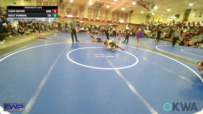 73 lbs Semifinal - Cash Bayer, Broken Arrow Wrestling Club vs Kacy Purmal, Tiger Trained Wrestling