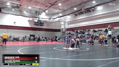 41-43 lbs Round 1 - Rhyder McCrae, Center Grove WC vs Genevieve Tate, Red Hornets WC