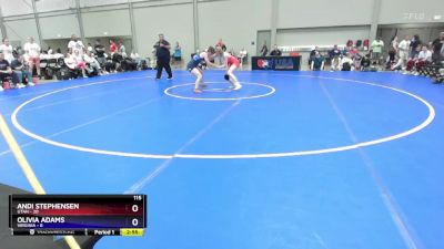 115 lbs Round 1 (8 Team) - Andi Stephensen, Utah vs Olivia Adams, Virginia