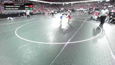 Girls 185 lbs Cons. Round 1 - Marianna Kubicz, Whitewater-Girls vs Madelynn Hert, Bonduel-Girls