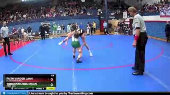 113 lbs Semifinal - Faith Vander Laan, Illiana Christian vs Torieonna Buchanan, West Vigo