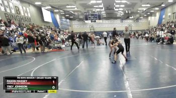 79 lbs Cons. Round 4 - Trey Johnson, Timpanogos Wrestling vs Paxon Massey, Uintah Jr High Wrestling