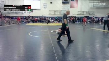 106 lbs 1st Place Match - Wesley Browning, Pendleton vs Ian Robertson, Beaverton