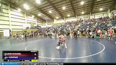 105 lbs Round 2 - Allison McDaniel, CO vs Aya Yoshitake, CA