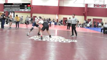 190 lbs Semifinal - Braeden Simoneaux, New York Military Academy vs Landon Fitzsimmons, Iron Faith