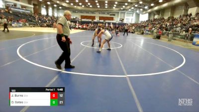 189 lbs Round 2 (3 Team) - Drew Gates, Gouverneur Sr HS vs James Burns, Saugerties Sr HS