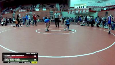 90 lbs Cons. Round 3 - Eddie Tomlinson, Central Indiana Academy Of Wrestling vs Remington Waldron, Unattached