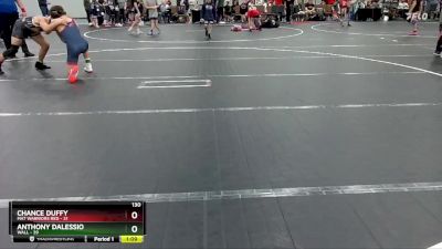 130 lbs Round 3 (4 Team) - Chance Duffy, Mat Warriors Red vs Anthony Dalessio, Wall