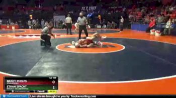 3A 106 lbs 5th Place Match - Ethan Spacht, Bradley (Bourbonnais) vs Brady Phelps, Schaumburg