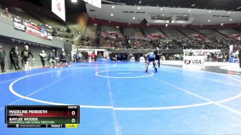 130 lbs Champ. Round 1 - Kaylee Woods, Bakersfield High School Wrestling vs Madeline Merideth, California