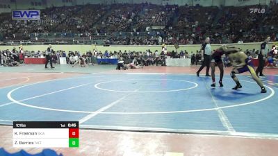 101 lbs Consi Of 64 #2 - Keylan Freeman, Skiatook Bulldog Wrestling vs Zavian Barrios, Taft Middle School