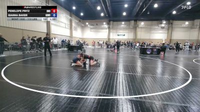 110 lbs Rr Rnd 1 - Penelope Pritz, Hernando Wrestling Club vs Gianna Baker, Golden Bears Wrestling Club