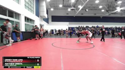 144 lbs 1st Place Match - Jimmey Tank Loya, OC RTC/Fountain Valley HS vs Matthew Orbeta, Poway Wrestling