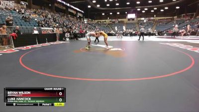 5A-165 lbs Champ. Round 1 - Luke Hancock, Overland Park-St. Thomas Aquinas vs Bryan Wilson, Arkansas City