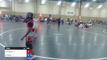 130 lbs Quarterfinal - Sarah Branch, Coastline Wrestling Academy vs Kamiah Ross, Florida Phoenix