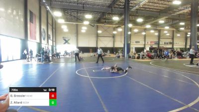 70 lbs 2nd Place - Blake Bressler, McKenzie River Mat Club vs Zeb Allard, Redwood WC