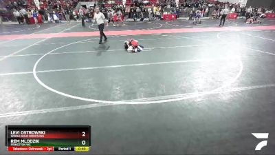 57 lbs Cons. Semi - Rem Mlodzik, Princeton WC vs Levi Ostrowski, World Gold Wrestling