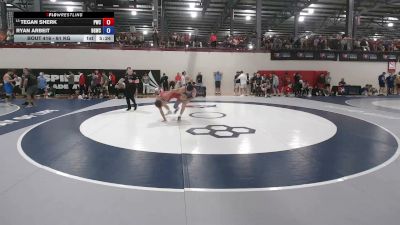 61 kg Champ. Rd Of 64 - Tegan Sherk, Pinnacle Wrestling Club vs Ryan Arbeit, Blue & Gold Wrestling Club