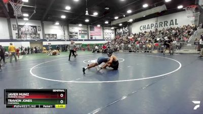 157 lbs Semifinal - Travion Jones, Chaparral vs Javier Muniz, Murrieta Valley
