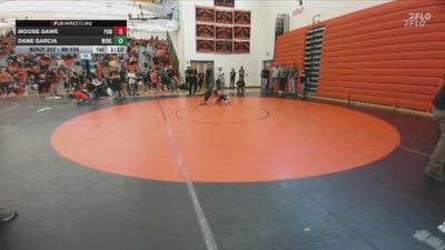 99-105 lbs Round 2 - Dane Garcia, Worland Middle School vs Moose Dawe, Powell Middle School