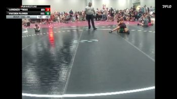 90 lbs Cons. Round 1 - Fayden Flores, Fuller Wrestling Center (FWC) vs Lorenzo **Wax, Morris Fitness Wrestling