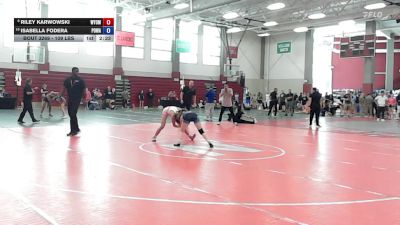 109 lbs 5th Place - Riley Karwowski, Wyoming Seminary vs Isabella Fodera, Poway Wrestling