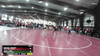 140 lbs Cons. Semi - Hayzel Tapoof, Uintah Girls Jr High vs Kesa Lomu, Team Pride Academy