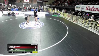 126 lbs Champ. Round 2 - Juan Cortes, Golden State Wrestling Club vs Jake Simmons, California