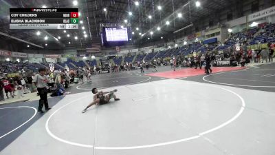 126 lbs Quarterfinal - Coy Childers, Nebraska Elite vs Elisha Blackmon, Black Fox Wrestling Academy