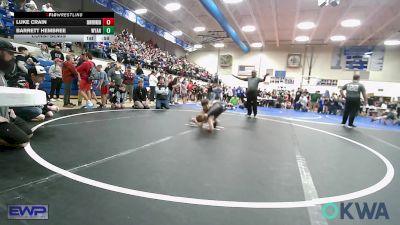 55 lbs Consolation - Luke Crain, Skiatook Youth Wrestling vs Barrett Hembree, Wyandotte Youth Wrestling