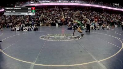 4A 157 lbs Quarterfinal - Gavin Yow, A.L. Brown High School vs Marcello Luftig, Riverside