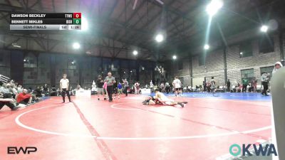 126 lbs Semifinal - Dawson Beckley, Team Tulsa Wrestling Club vs Bennett Mikles, Bishop Kelley