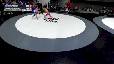 132 lbs Rikki Villasenor, OCWA - Orange County Wrestling Association vs Rainer Grabenkort, CMWA - Coastal Mountain Wrestling Association