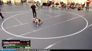 60 lbs Finals (2 Team) - Russell Commerford, Farmington vs Owen Hermann, Scott West