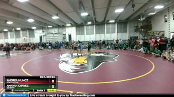 100 lbs Cons. Round 3 - Andrea Munoz, Fort Lupton vs Amayah Chavez, Doherty