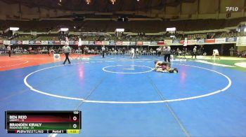 150 lbs Champ Round 1 (16 Team) - Branden Kiraly, Mountain View vs Ben Reid, Liberty