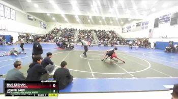 138 lbs Quarterfinal - Joseph Farr, Santa Monica High School Wrest vs Haig Kegham, Monrovia High School