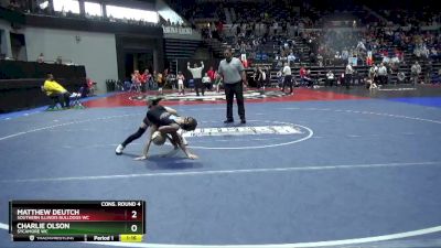 84 lbs Cons. Round 4 - Charlie Olson, Sycamore WC vs Matthew Deutch, Southern Illinois Bulldogs WC