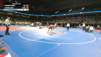 150 Class 1 lbs Cons. Round 2 - Deonte Kerns, Missouri Military Academy vs Logan Laux, Fatima