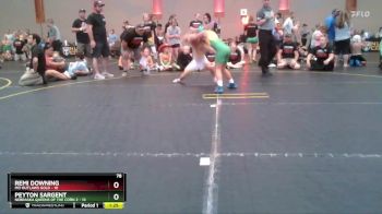 78 lbs Round 2 (4 Team) - Remi Downing, MO Outlaws Gold vs Peyton Sargent, Nebraska Queens Of The Corn 2