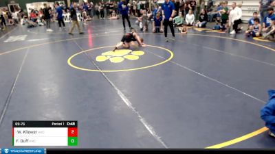 69-76 lbs Quarterfinal - William Kliewer, Aurora Wrestling Club vs Francis Duff, Kearney Matcats