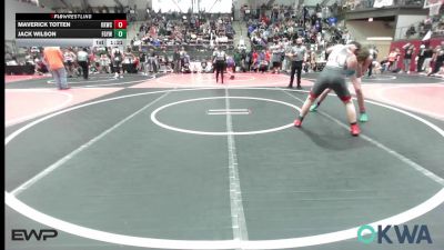 155 lbs Quarterfinal - Maverick Totten, Keystone Kids Wrestling Club vs Jack Wilson, Fort Gibson Youth Wrestling